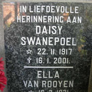 SWANEPOEL Daisy 1917-2001 :: VAN ROOYEN 1921-2010
