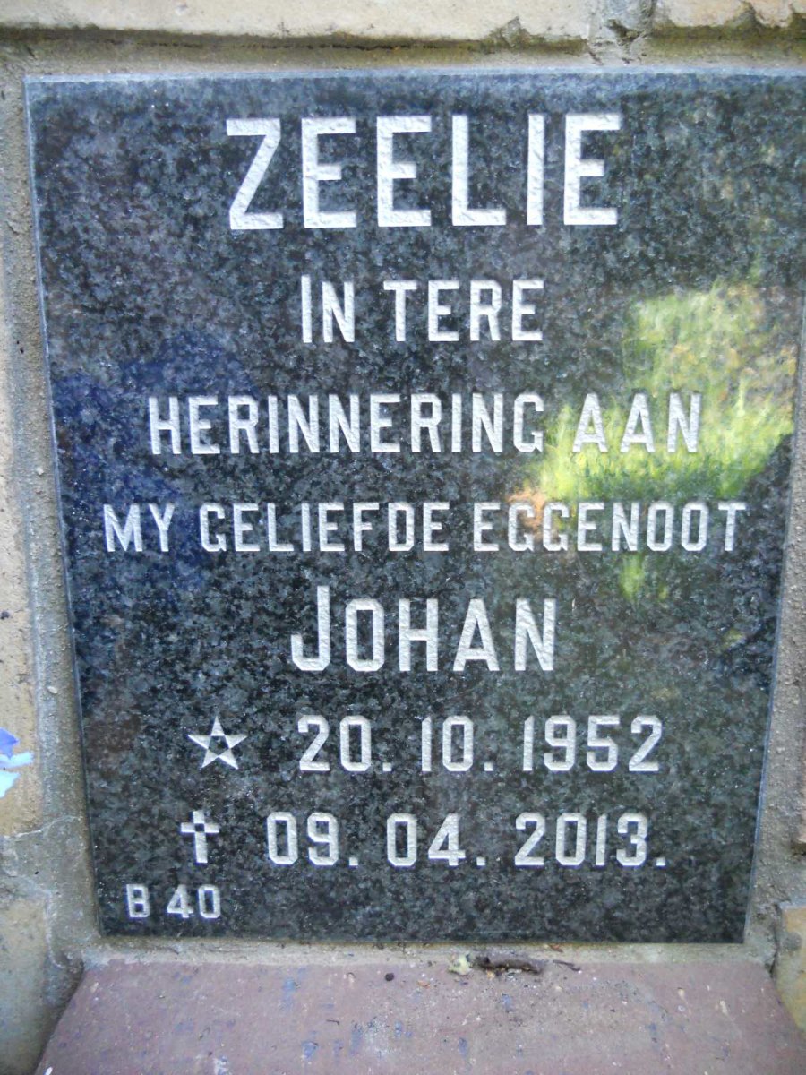 ZEELIE Johan 1952-2013