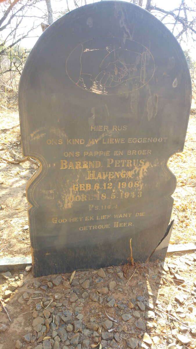 HAVENGA Barend Petrus 1908-1943