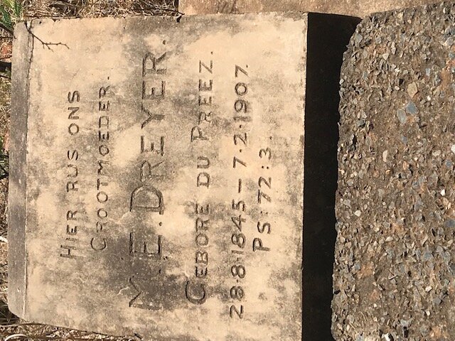 DREYER M.E. nee DU PREEZ 1845-1907