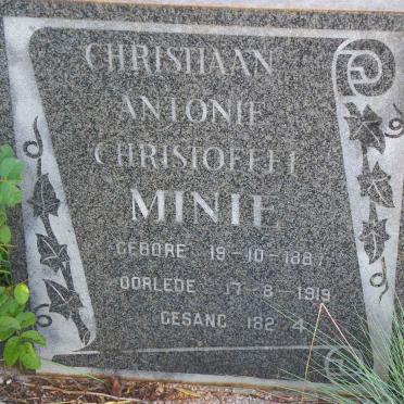 MINIE Christiaan Antonie Christoffel 1887-1919