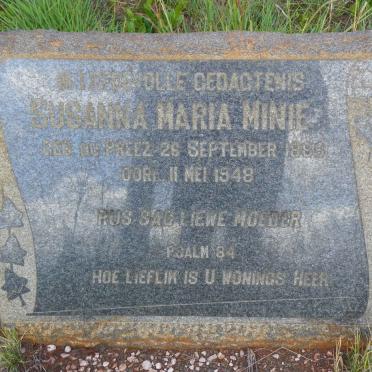 MINIE Susanna Maria nee DU PREEZ 1888-1948