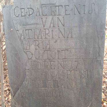 TOIT Catharina Maria, du 1871-1871