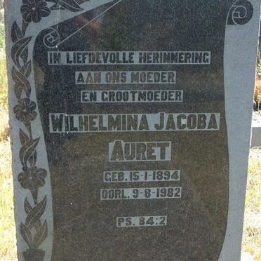 AURET Wilhelmina Jacoba 1894-1982