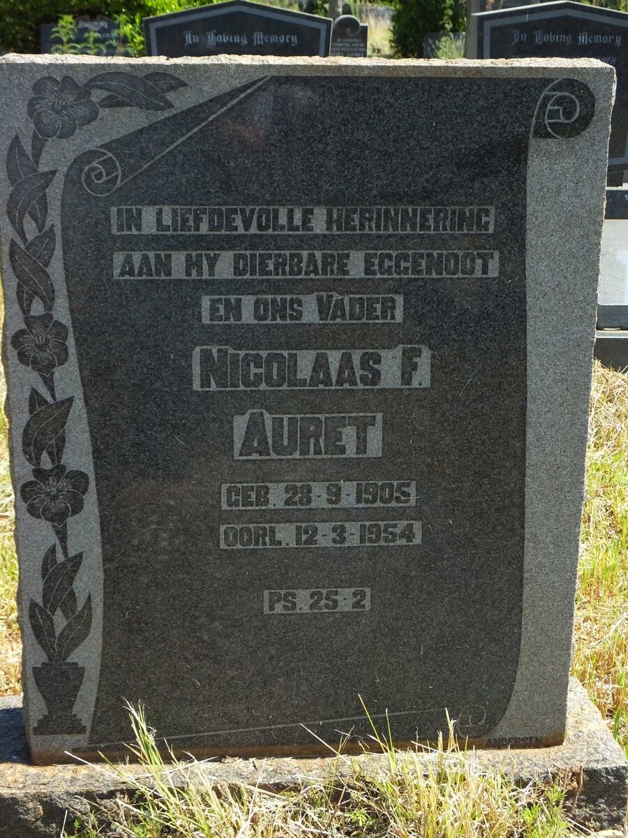 AURET Nicolaas F. 1905-1954