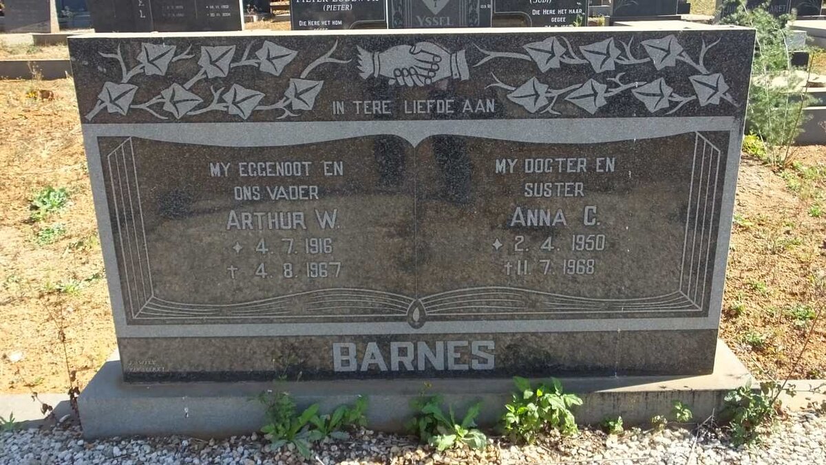 BARNES Arthur W. 1916-1967 :: BARNES Anna C. 1950-1968