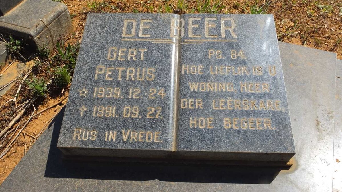BEER Gert Petrus, de 1939-1991