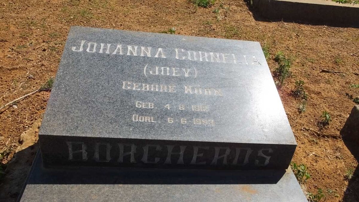 BORCHERDS Johanna Cornelia nee KUHN 1912-1993