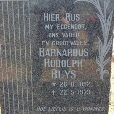 BUYS Barnardus Rudolph 1892-1973