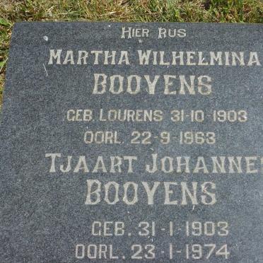 BOOYENS Tjaart Johannes 1903-1974 &amp; Martha Wilhelmina LOURENS 1903-1963