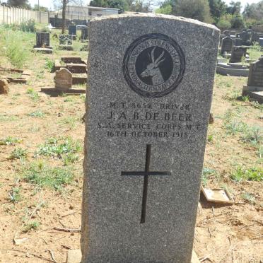 BEER J.A.B., de -1918