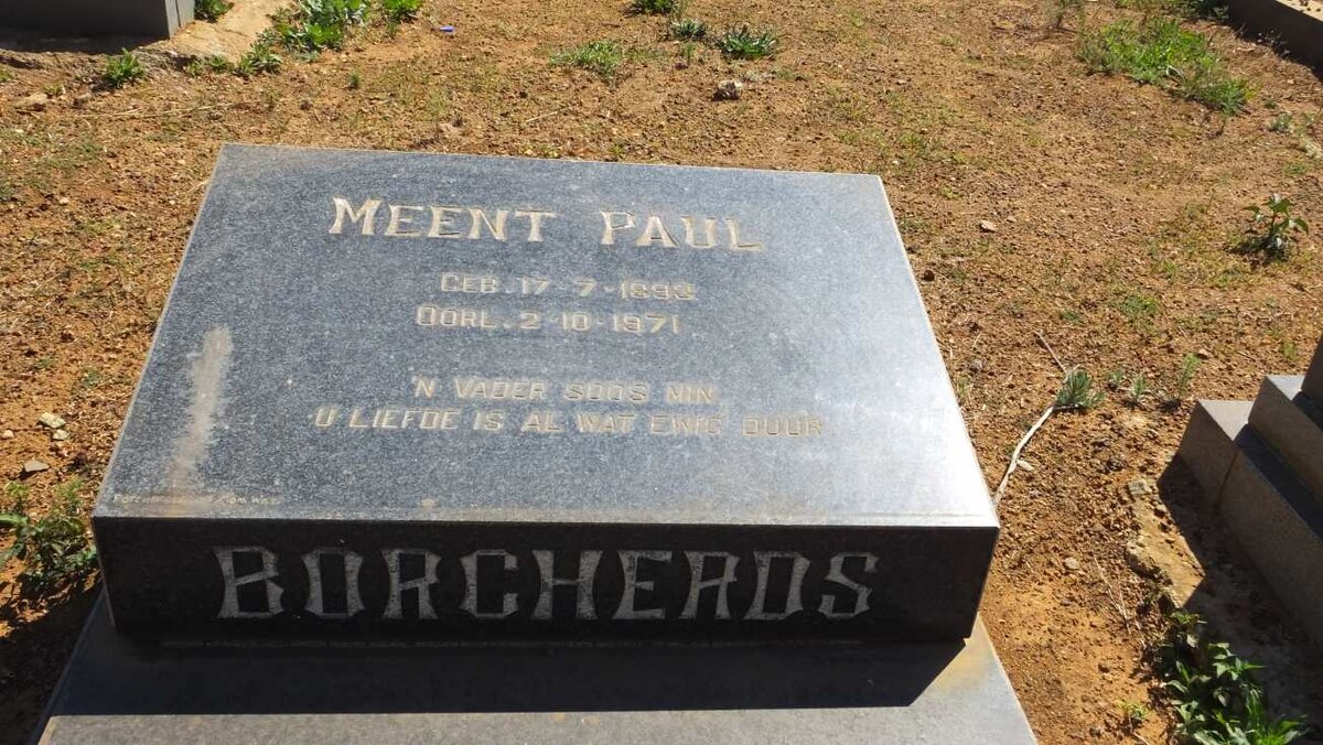 BORCHERDS Meent Paul 1893-1971