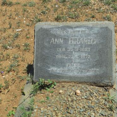 BRANDT Ann 1903-1972