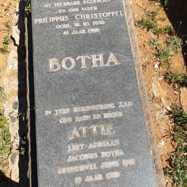 BOTHA Philippus Christoffel -1936 :: BOTHA Adriaan Jacobus -1941