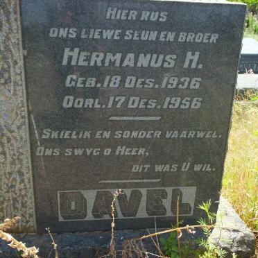 DAVEL Hermanus H. 1936-1956