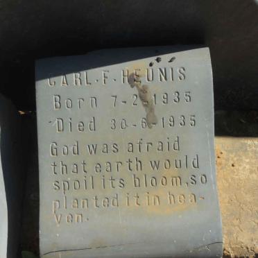 HEUNIS Carl F. 1935-1935