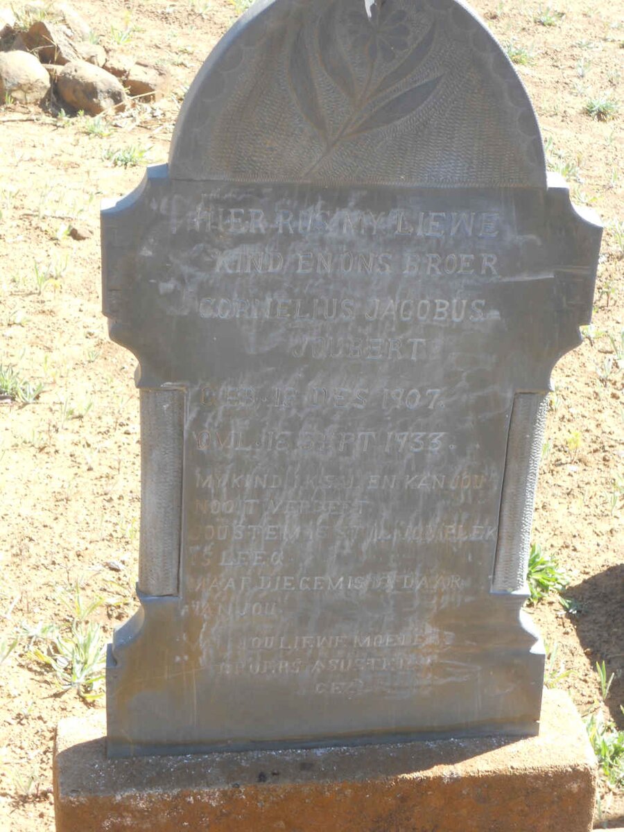JOUBERT Cornelius Jacobus 1907-1933