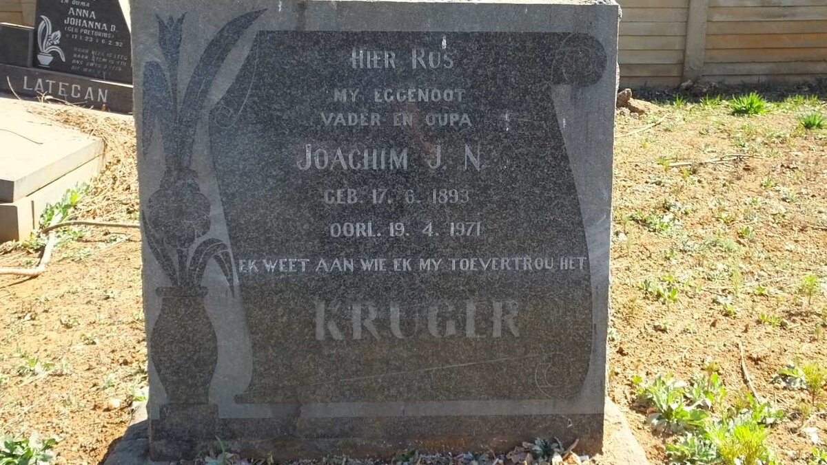 KRUGER Joachim J.N. 1893-1971