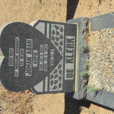 KLERK Johan Adam, de 1889-1957