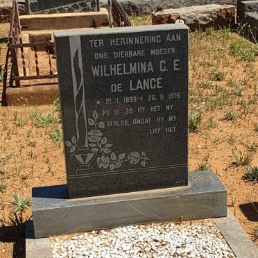 LANGE Wilhelmina C.E., de 1899-1976