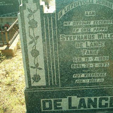 LANGE Stephanus Willem, de 1895-1937