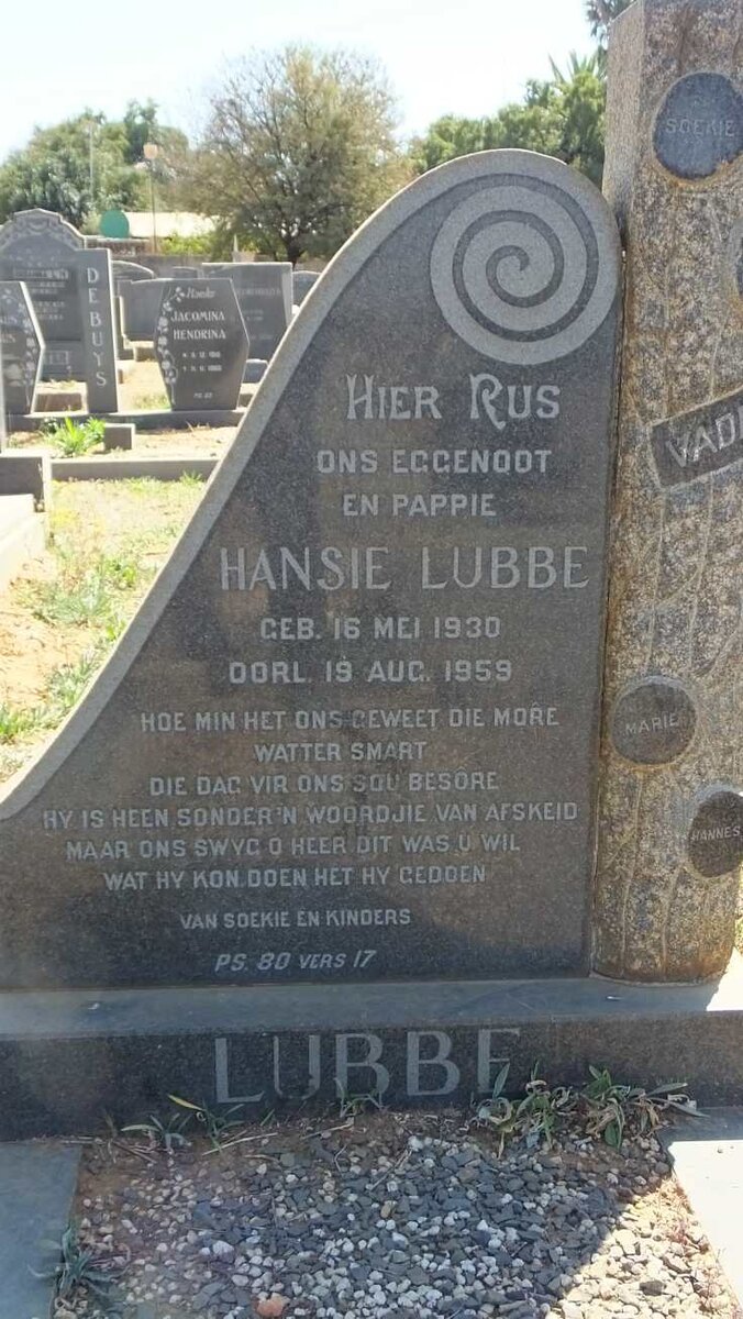 LUBBE Hansie 1930-1959