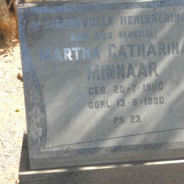MINNAAR Martha Catharina 1900-1980