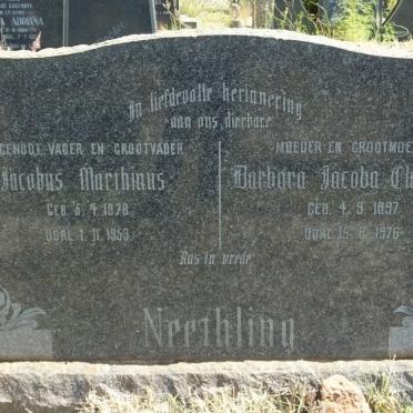NEETHLING Jacobus Marthinus 1878-1953 &amp; Barbara Jacoba Christina 1897-1976