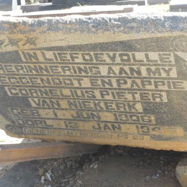 NIEKERK Cornelius Pieter, van 1906-1945