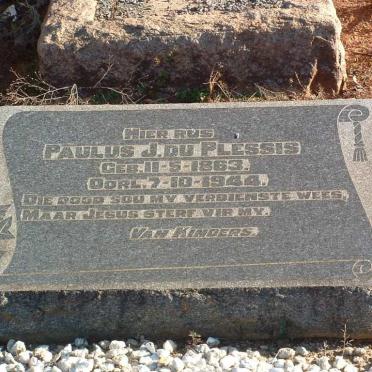 PLESSIS Paulus J.,du 1863-1944