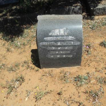 SUTHERLAND Alexander -1928