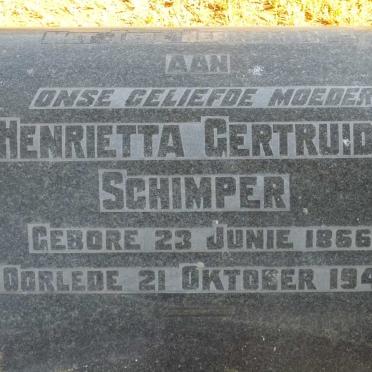 SCHIMPER Henrietta Gertruida 1866-1942