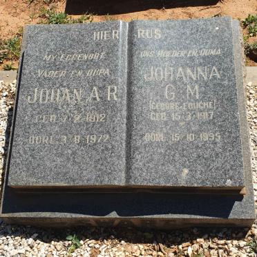 SWART Johan A.R. 1912-1972 &amp; Johanna G.M. FOUCHE 1917-1995