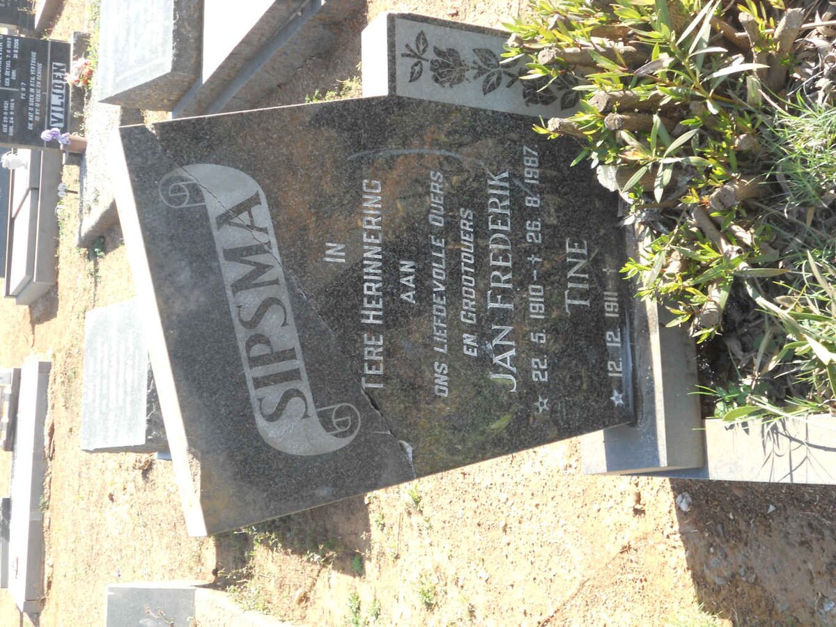 SIPSMA Jan Frederik 1910-1987 &amp; Tine 1911-