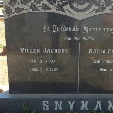 SNYMAN Willem Jacobus 1871-1967 &amp; Maria Petronella KRUGER 1875-1945