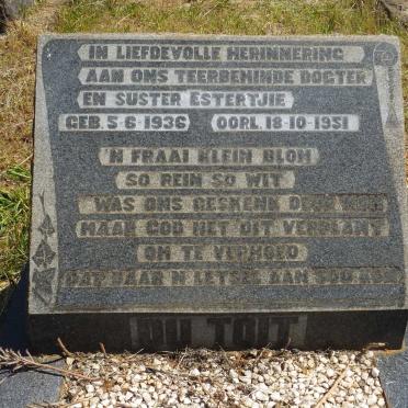 TOIT Estertjie, du 1936-1951