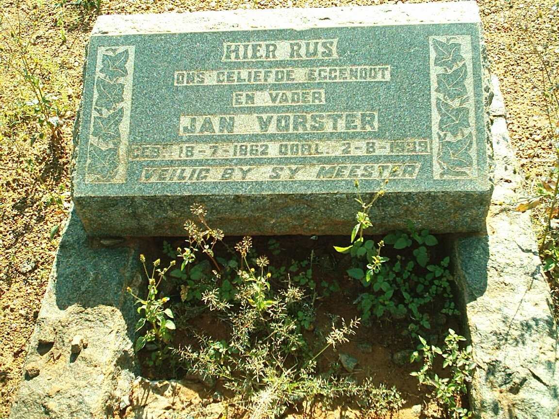 VORSTER Jan 1862-1939