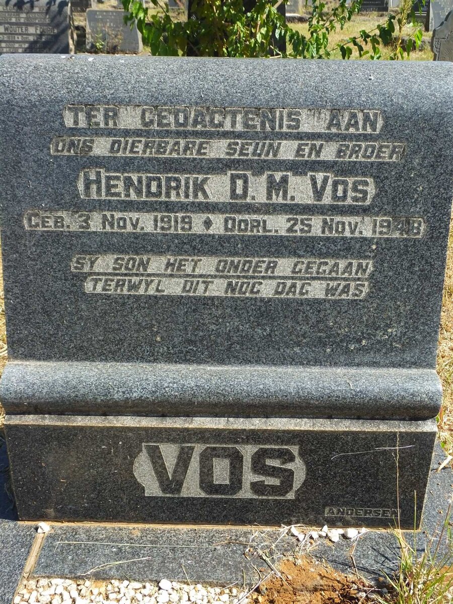 VOS Hendrik D.M. 1919-1948
