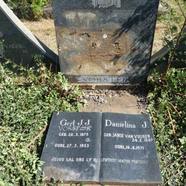 VORSTER Gert J.J. 1879-1953 Danielina J. JANSE VAN VUUREN 1887-1971