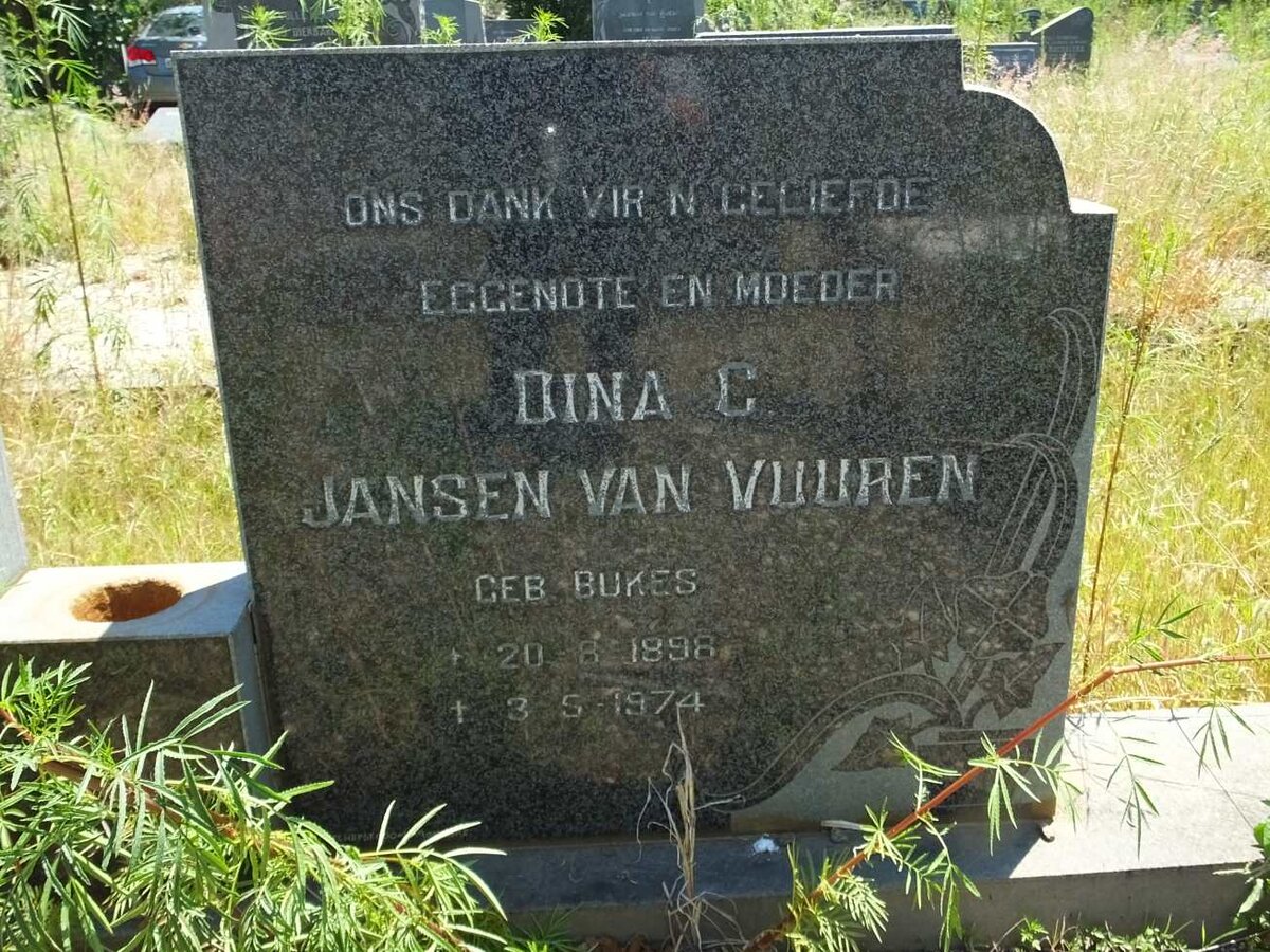 VUUREN Dina C, Jansen van nee BUKES 1898-1974