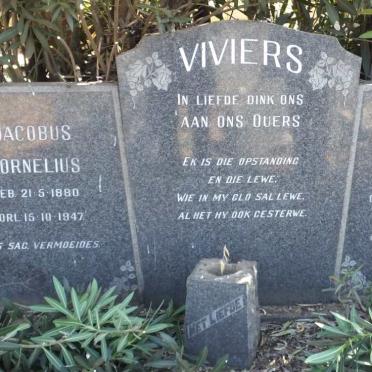 VIVIERS Jacobus Cornelius 1880-1947 &amp; Johanna Magrietha Gertruida SMITH 1890-1972