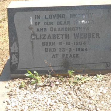 WEBBER Elizabeth 1904-1984