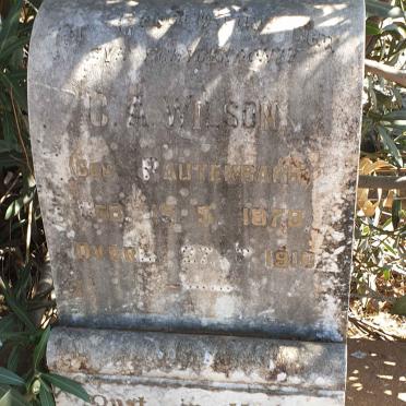 WILSON C.A. nee RAUTENBACH 1879-1910