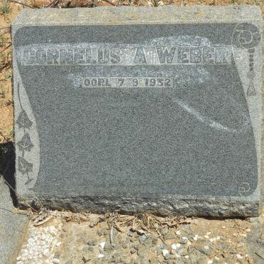 WEBER Cornelus A. -1932