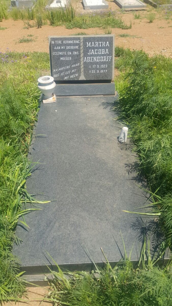 ADENDORFF Martha Jacoba 1923-1977