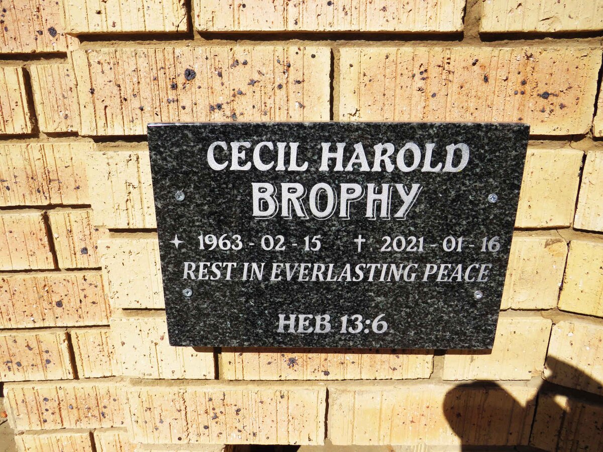 BROPHY Cecil Harold 1963-2021