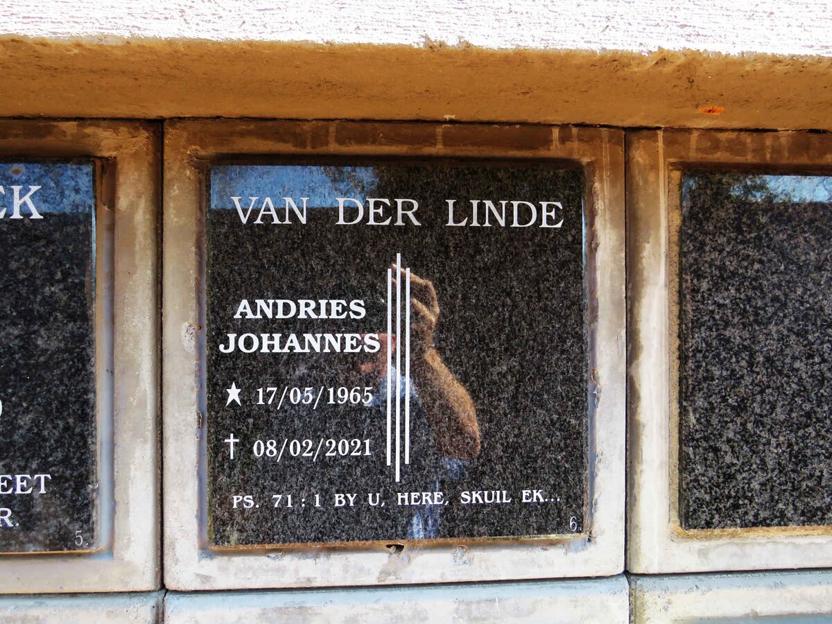 LINDE Andries Johannes, van der 1965-2021