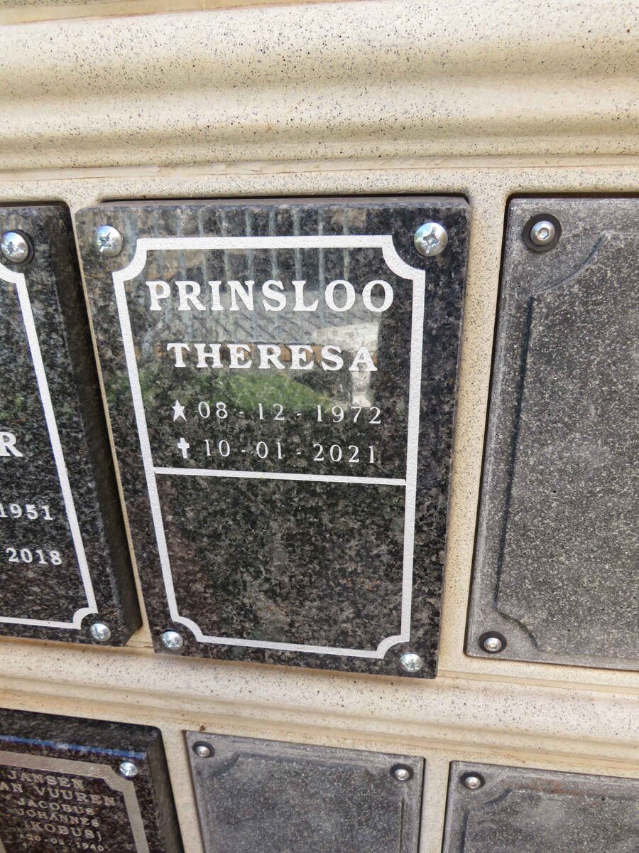 PRINSLOO Theresa 1972-2021
