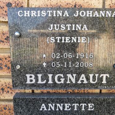 BLIGNAUT Christina Johanna Justina 1916-2008