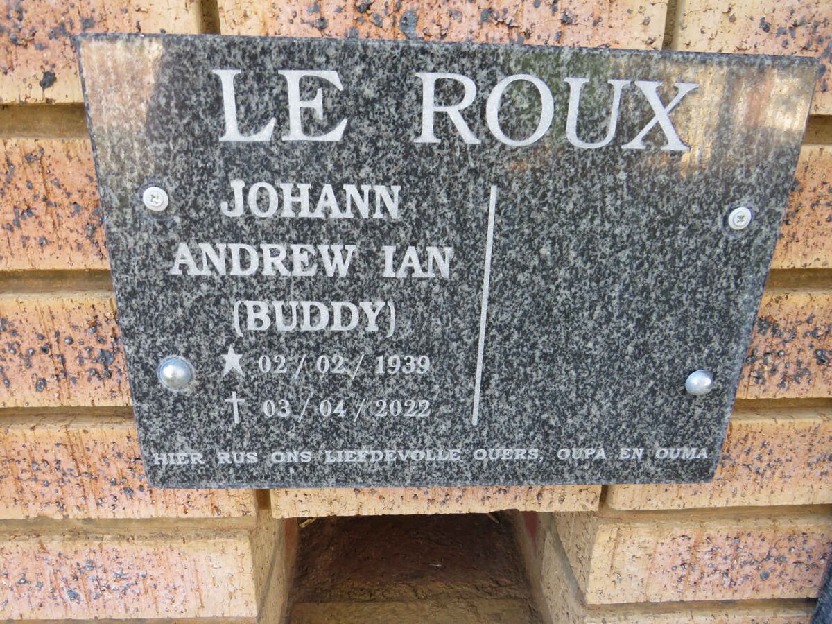 ROUX Johann Andrew Ian, le 19369-2022